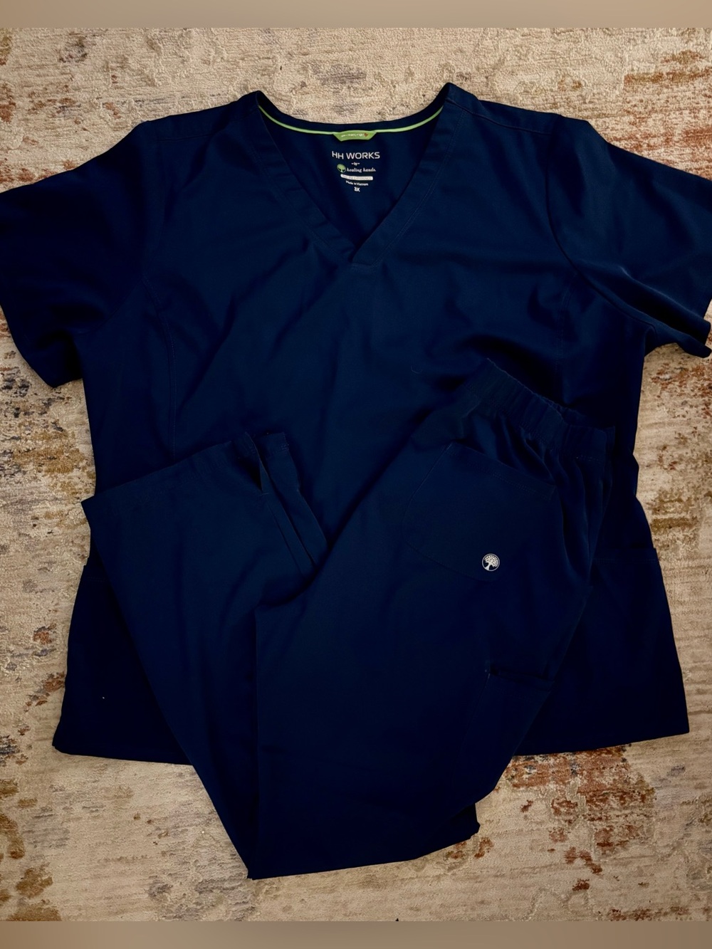 Healing Hands Navy Scrub Set